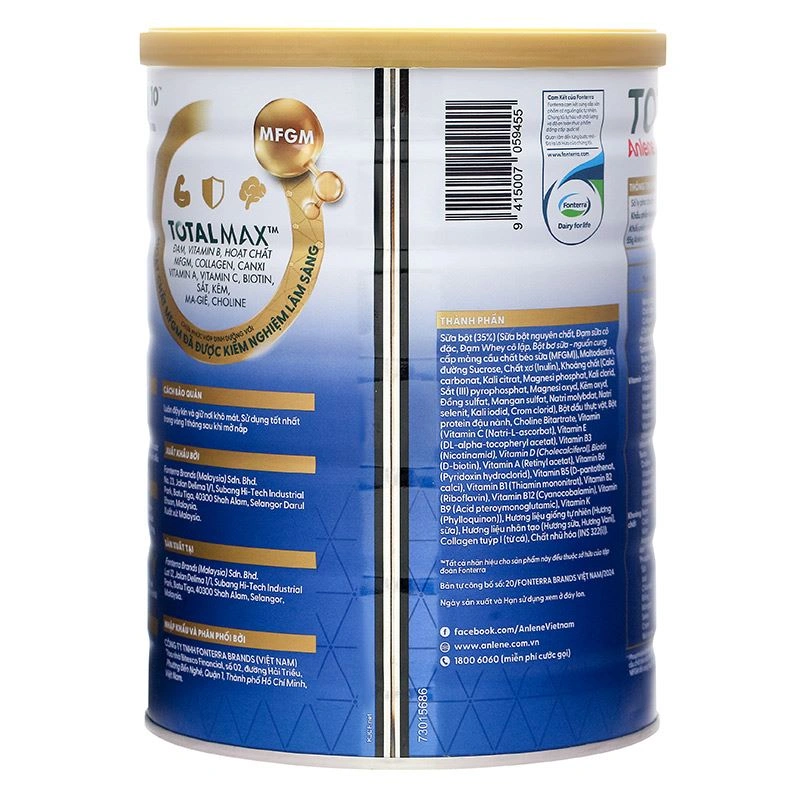 Sữa bột người lớn Anlene Total 10 hương vani 800g (mẫu mới) 4