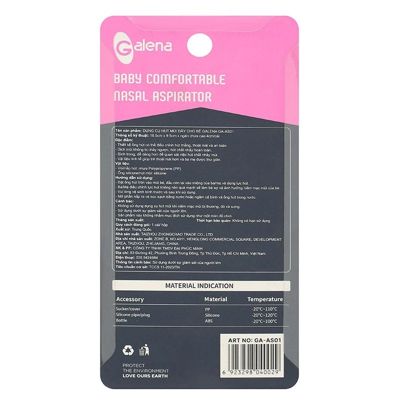 Dụng cụ hút mũi Galena GA-AS01 dạng dây - Giao ngẫu nhiên 5