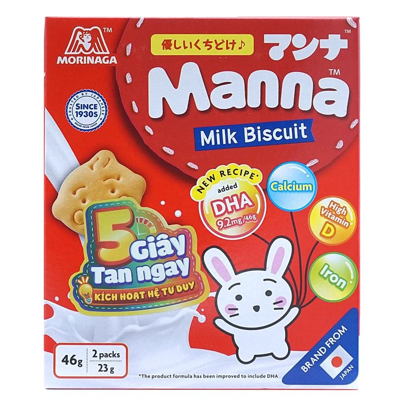 Bánh quy ăn dặm Manna vị sữa hộp 46g (từ 6 tháng) 3