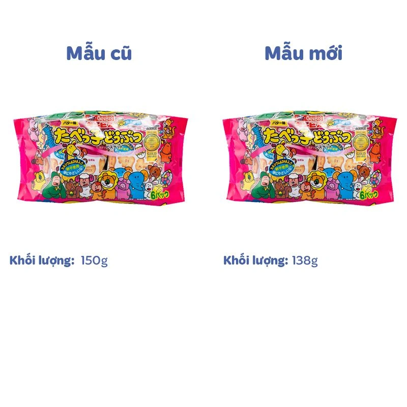 Bánh quy ăn dặm GinBis vị bơ gói 138g (từ 1 tuổi) - Giao bao bì ngẫu nhiên 2