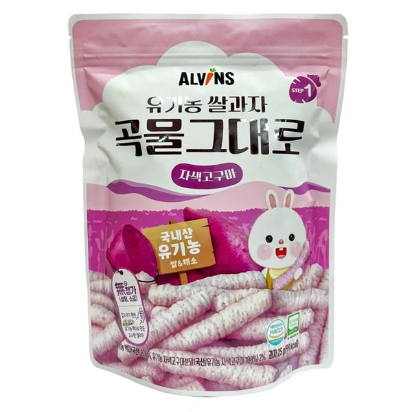 Bánh gạo ăn dặm Alvins Step 1 vị khoai lang tím gói 25g (từ 6 tháng) 1
