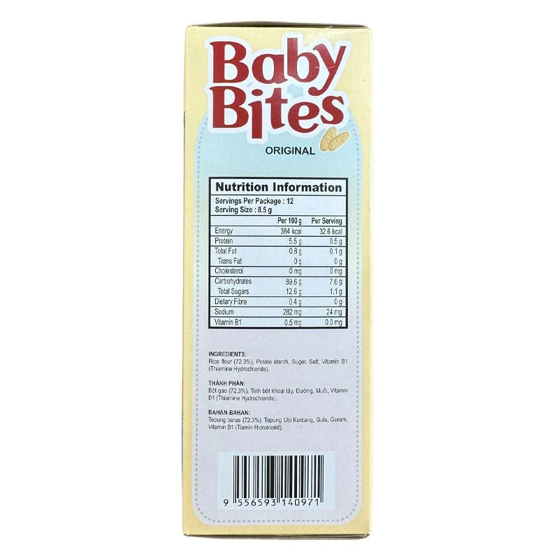 Bánh gạo ăn dặm A1 Baby Bites vị cà rốt hộp 50g (từ 6 tháng) 6