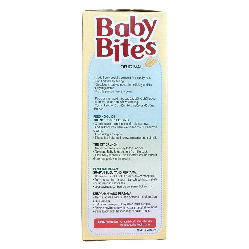 Bánh gạo ăn dặm A1 Baby Bites vị cà rốt hộp 50g (từ 6 tháng) 7