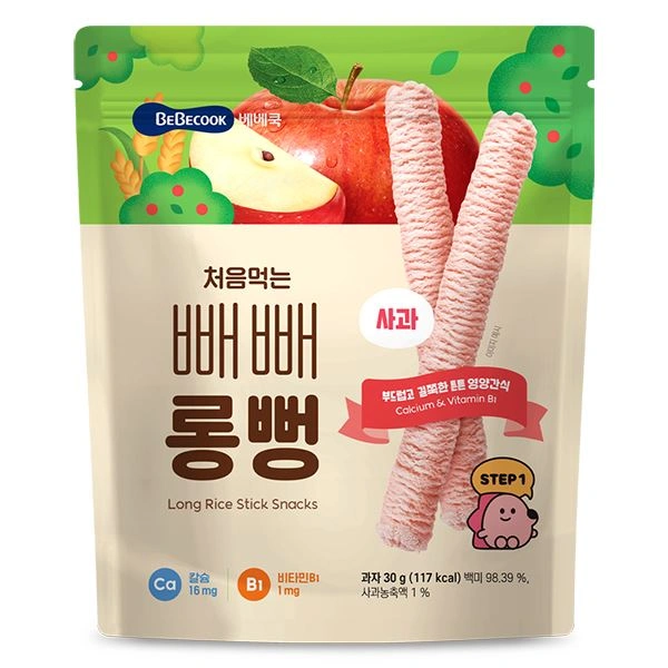 Bánh gạo ăn dặm BeBecook vị táo gói 30g (từ 7 tháng) 1