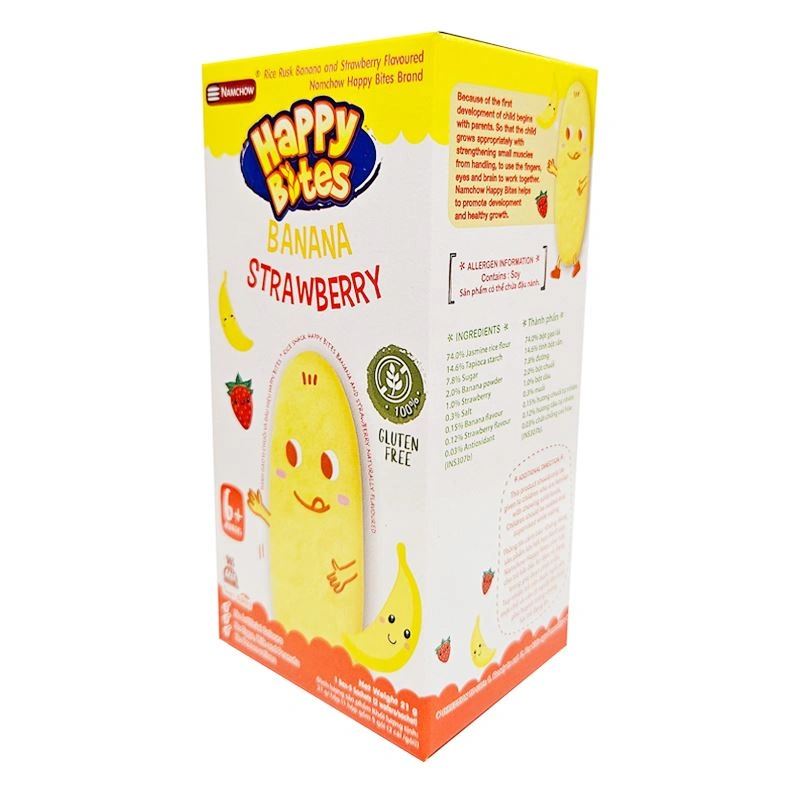 Bánh gạo ăn dặm Happy Bites vị cà rốt và dâu hộp 21g (từ 6 tháng) 6
