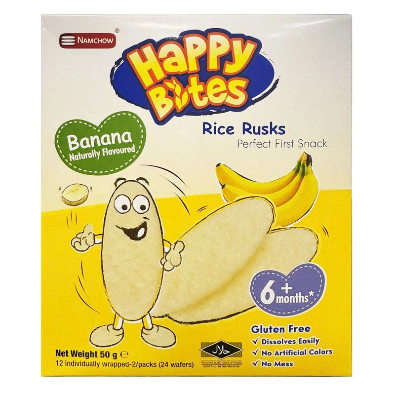 Bánh gạo ăn dặm Happy Bites vị táo hộp 50g (từ 6 tháng) 15