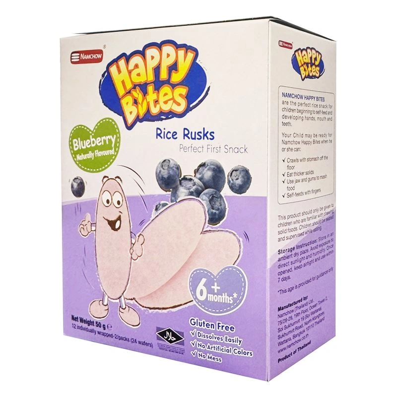 Bánh gạo ăn dặm Happy Bites vị táo hộp 50g (từ 6 tháng) 11