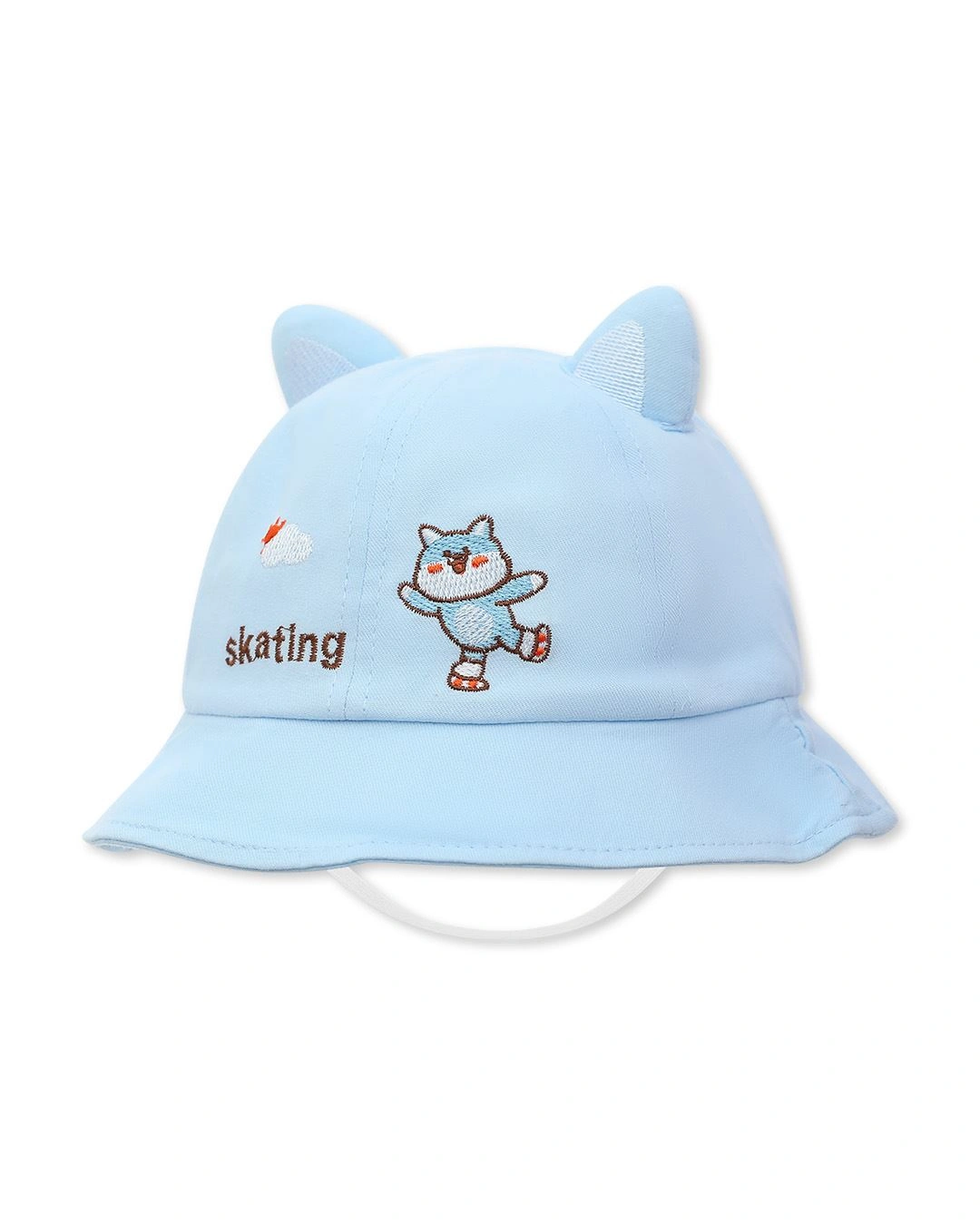 Nón vành cho bé TOP KIDS thêu cáo màu vàng 17