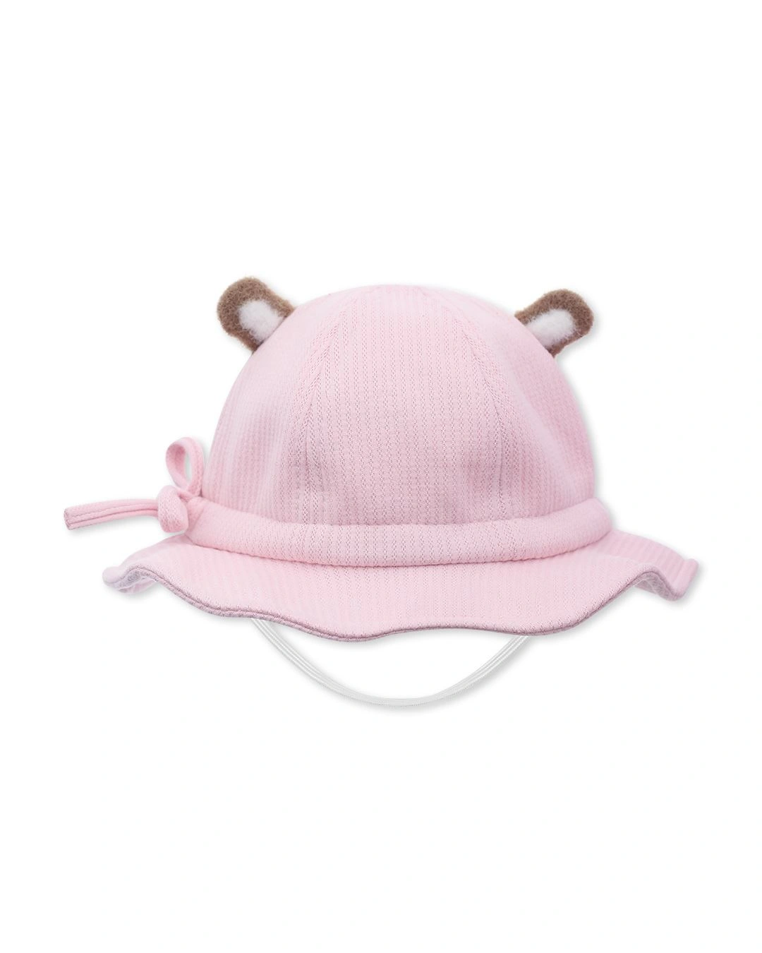 Nón vành cho bé gái TOP KIDS thêu gấu màu hồng 4