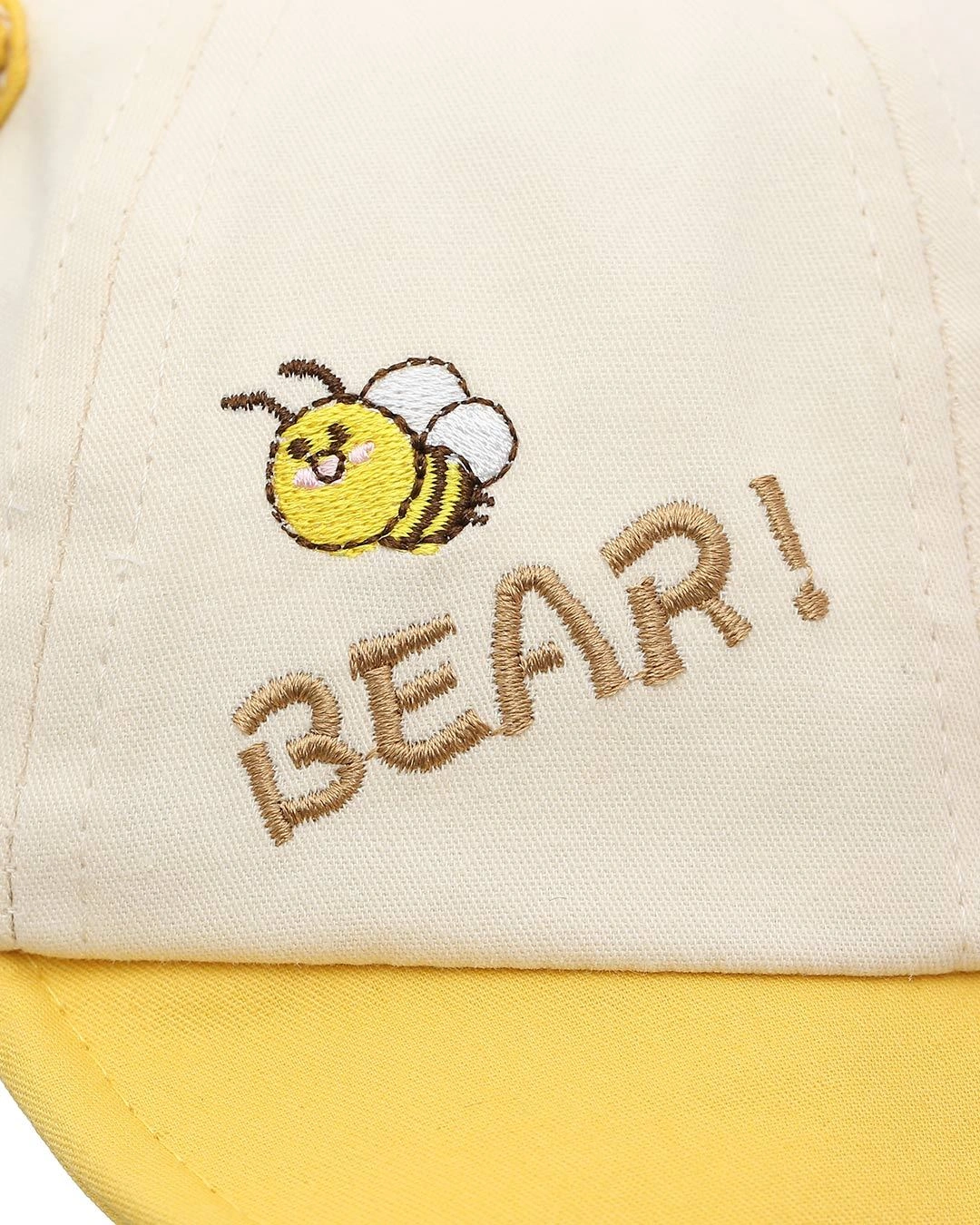 Nón kết cho bé TOP KIDS thêu thỏ màu vàng - be 6