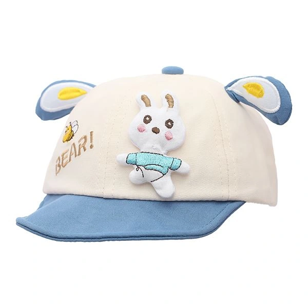 Nón kết cho bé TOP KIDS thêu thỏ màu vàng - be 17