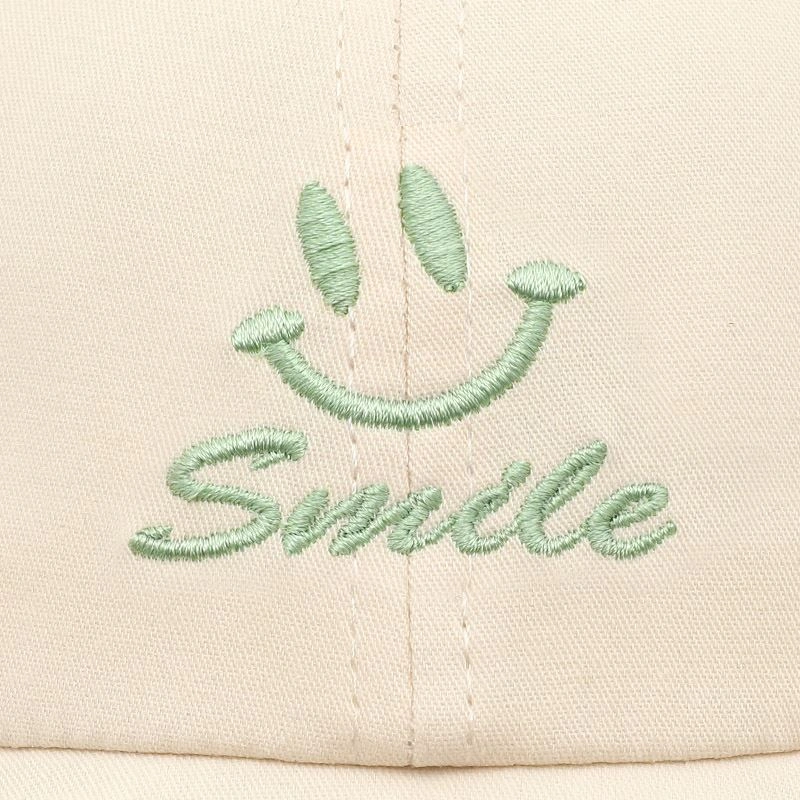 Nón kết cho bé TOP KIDS thêu smile màu be - nâu 12