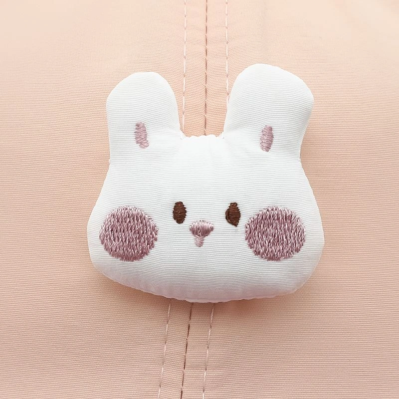 Nón kết cho bé TOP KIDS thêu thỏ màu hồng 5