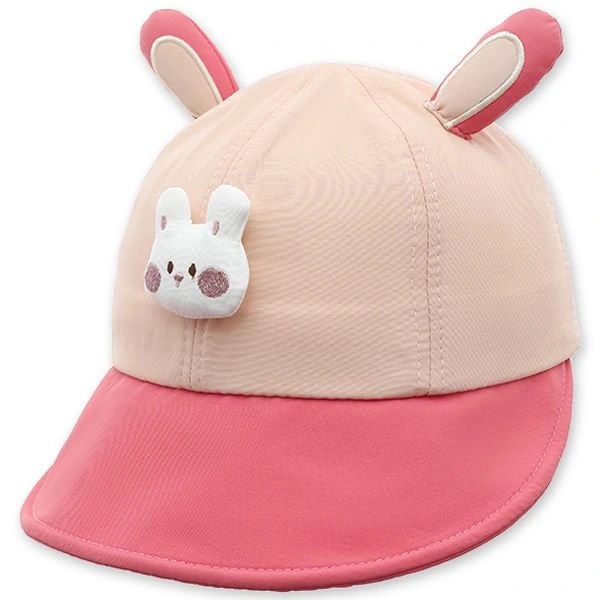 Nón kết cho bé TOP KIDS thêu thỏ màu hồng 1