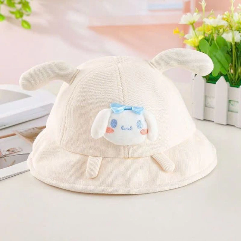 Nón vành cho bé TOP KIDS thêu Cinnamoroll màu trắng 2