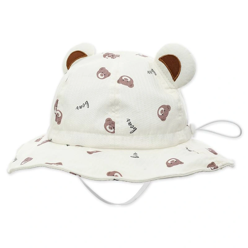 Nón vành cho bé HappyTime V21 màu trắng 2