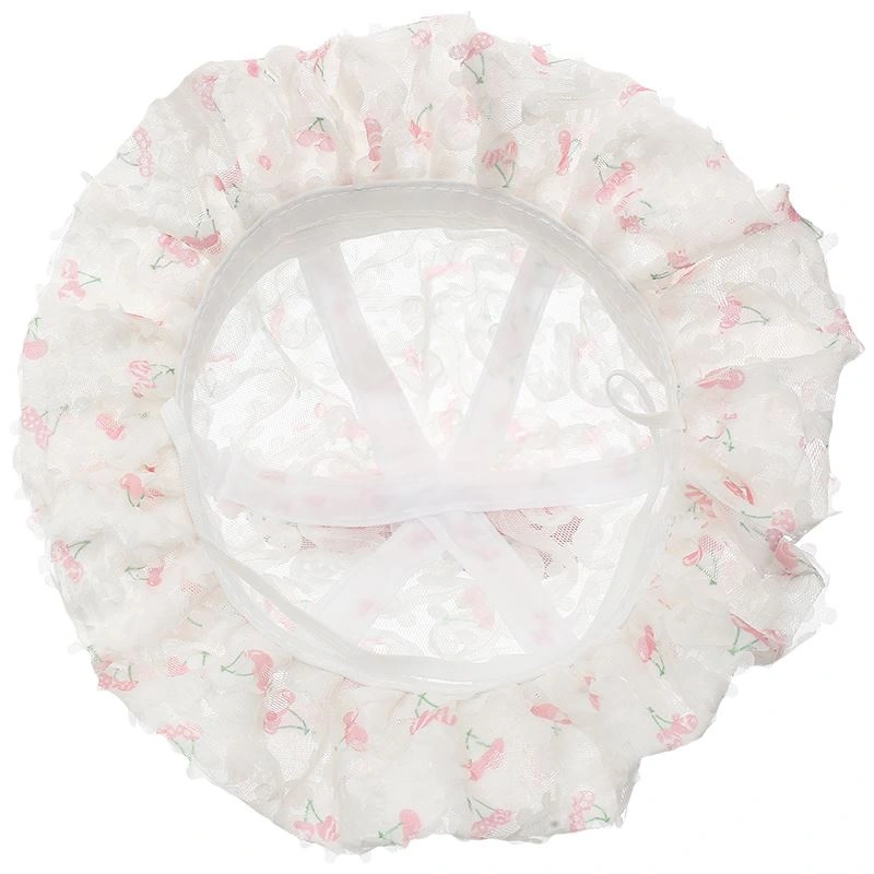 Nón vành cho bé gái HappyTime V27 màu trắng 7