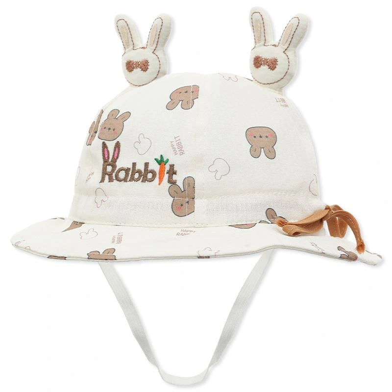 Nón vành cho bé gái HappyTime V31 màu trắng 2