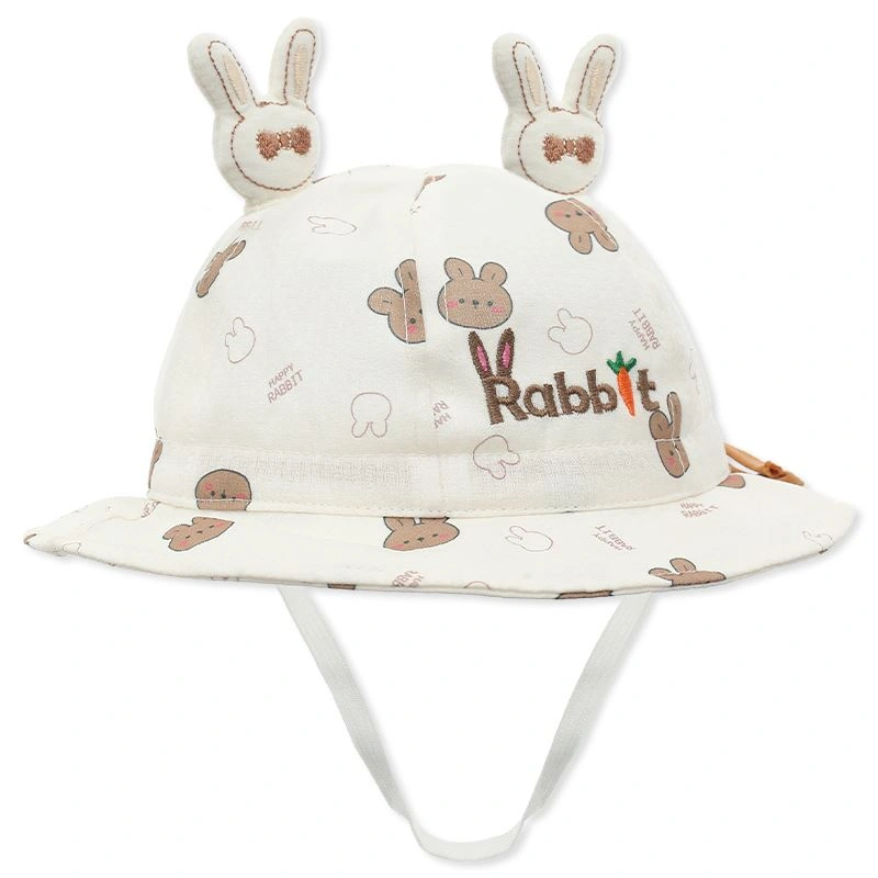 Nón vành cho bé gái HappyTime V31 màu trắng 3