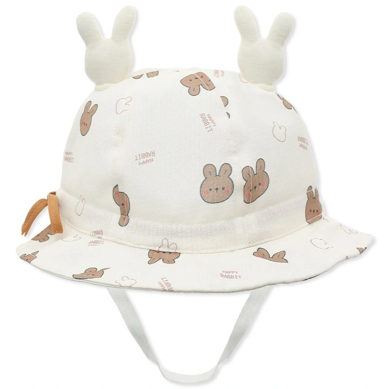 Nón vành cho bé gái HappyTime V31 màu trắng 4