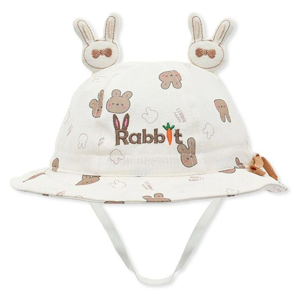 Nón vành cho bé gái HappyTime V31 màu trắng 1