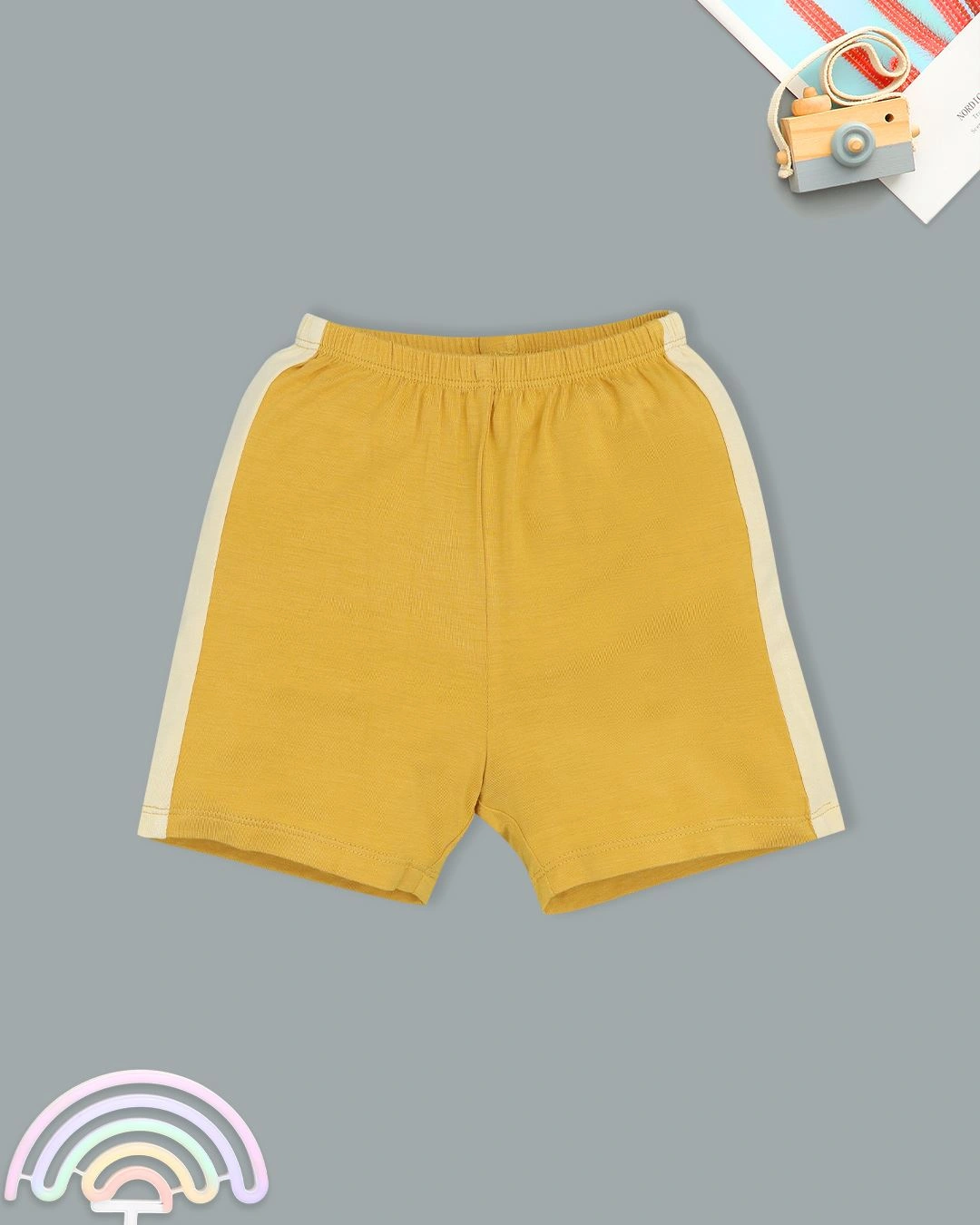 Bộ sát nách bé gái La Pomme trẻ nhỏ màu vàng 11