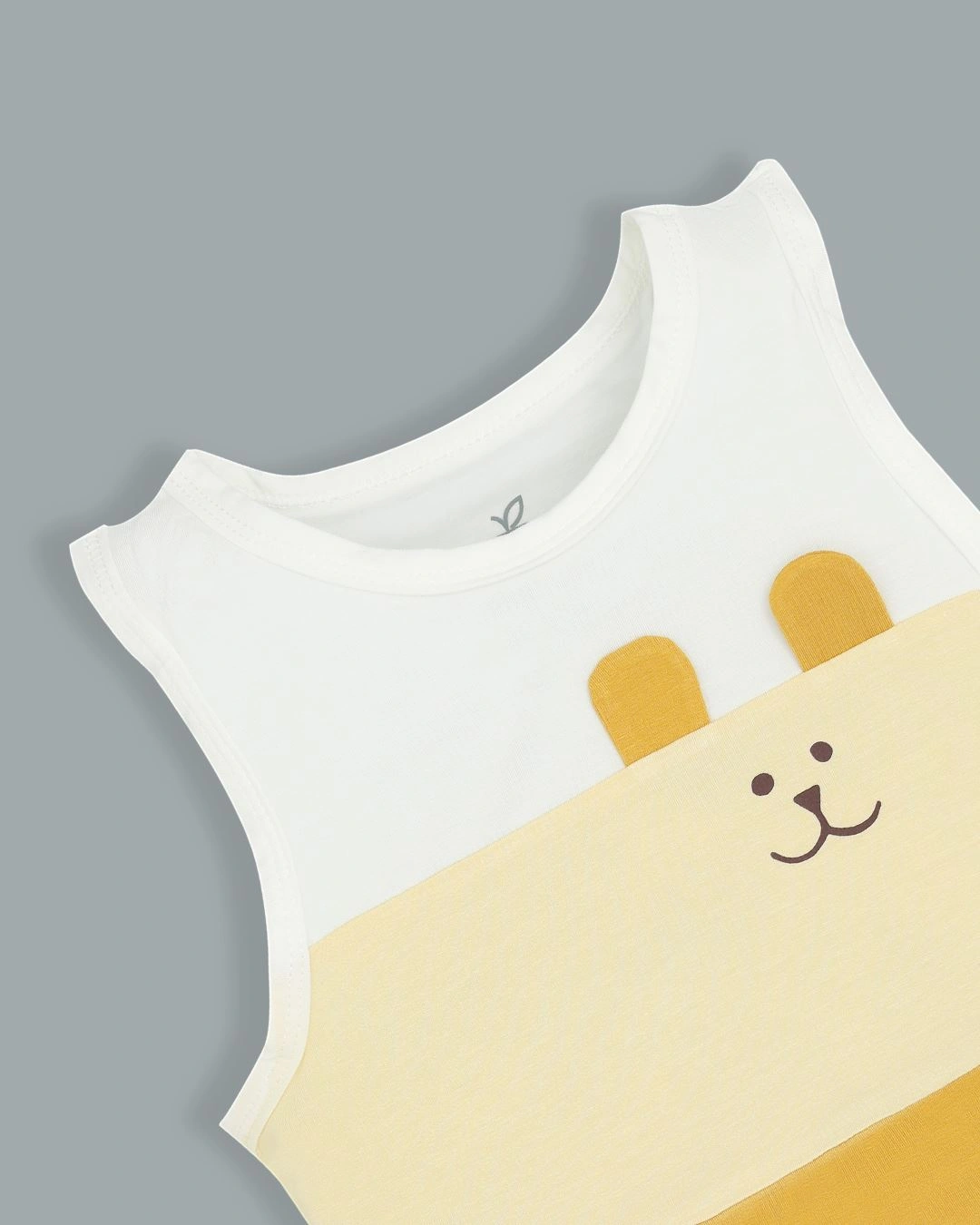 Bộ sát nách bé gái La Pomme trẻ nhỏ màu vàng 7