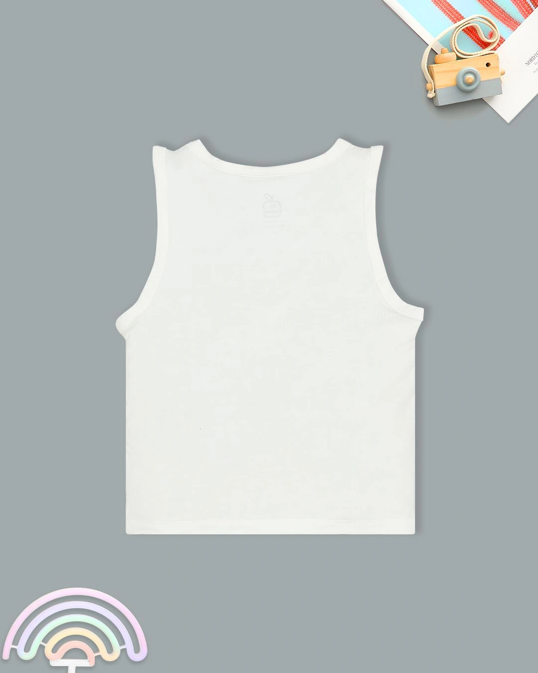 Bộ sát nách bé gái La Pomme trẻ nhỏ màu vàng 17