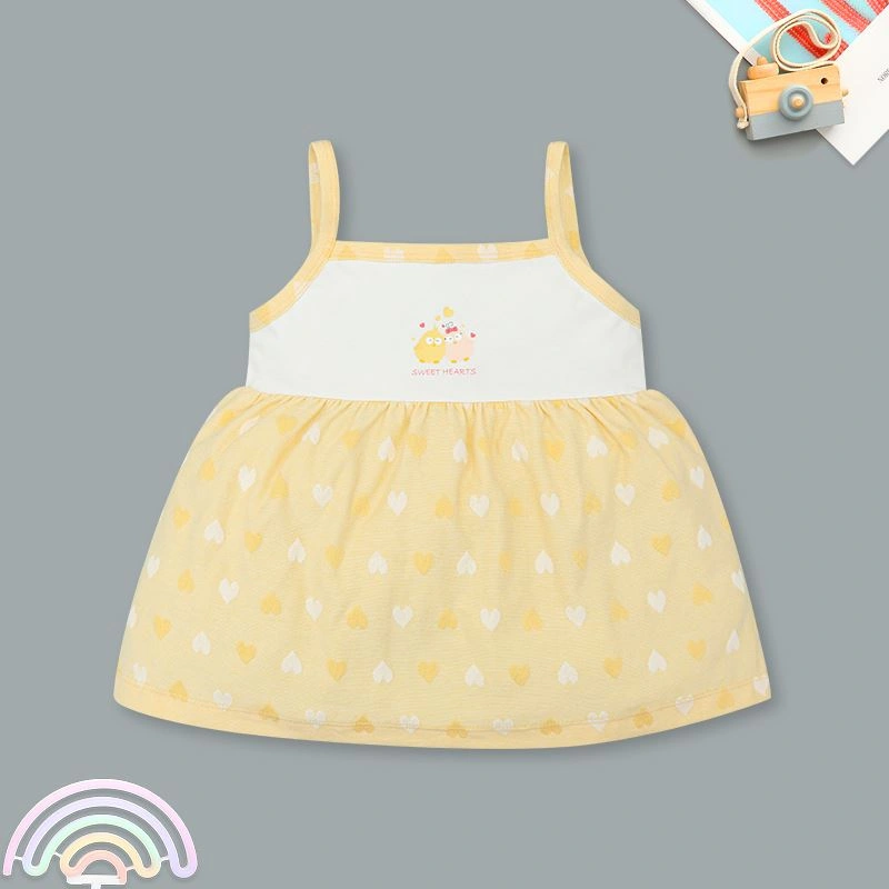 Bộ sát nách bé gái Pony Kids in gà con màu da cam 12