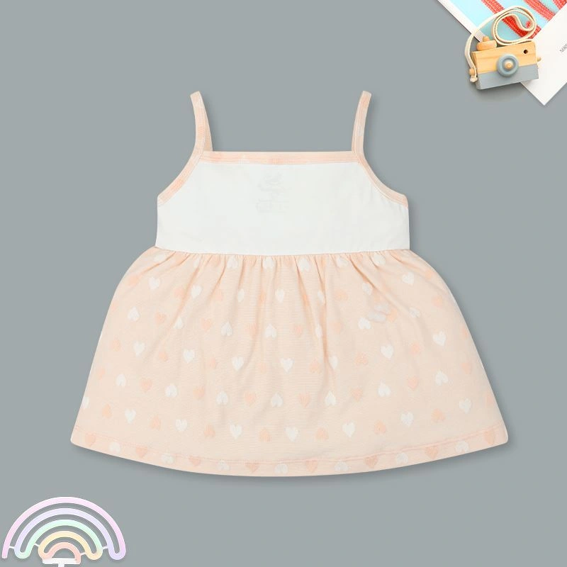 Bộ sát nách bé gái Pony Kids in gà con màu da cam 3