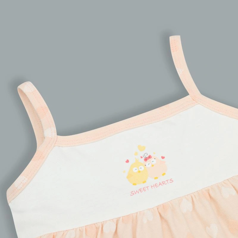 Bộ sát nách bé gái Pony Kids in gà con màu da cam 4