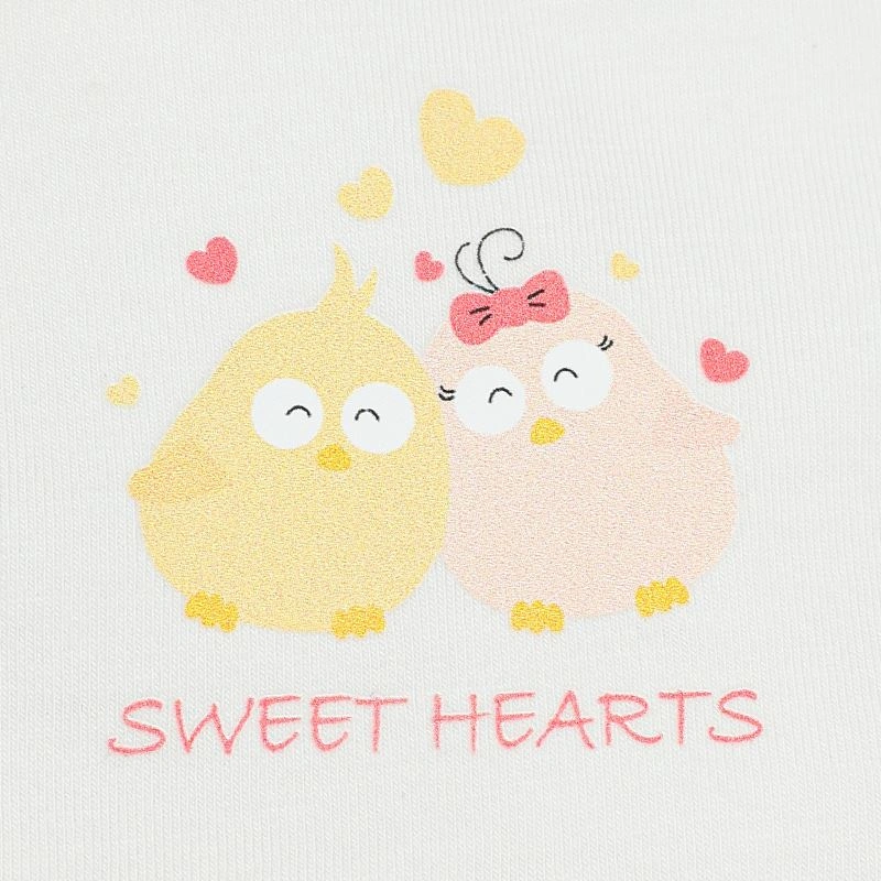 Bộ sát nách bé gái Pony Kids in gà con màu da cam 5