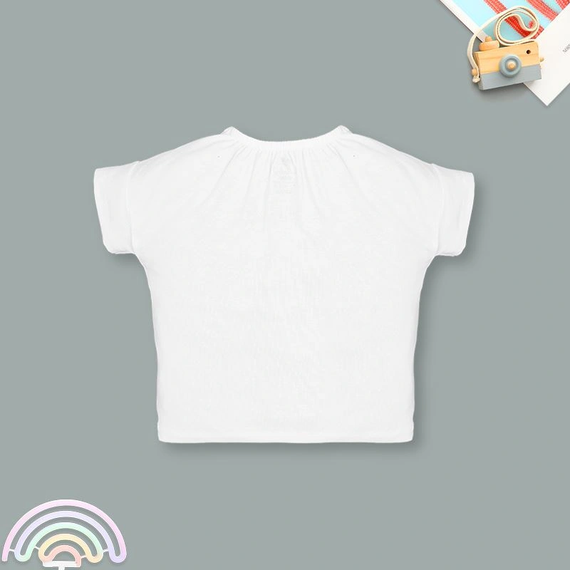 Bộ tay ngắn bé gái Lullaby NH313N màu trắng - hồng 3