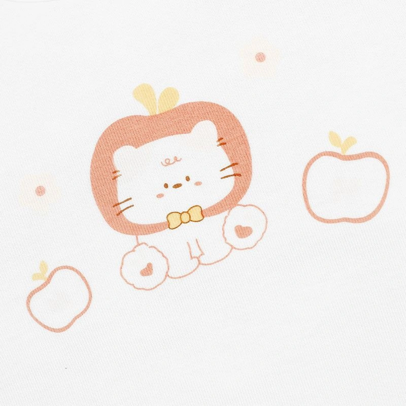 Bộ tay ngắn bé gái Lullaby NH313N màu trắng - hồng 6