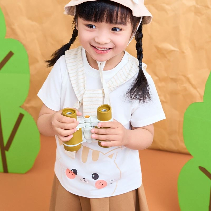 Bộ tay ngắn bé gái La Pomme Good Day màu nâu - trắng 2