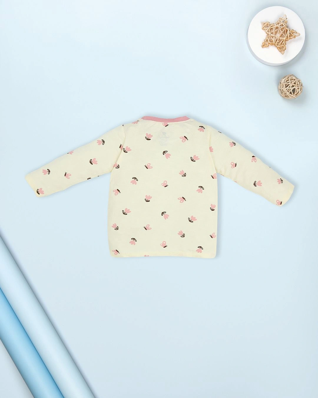 Bộ tay dài bé gái Lullaby NH999R màu hồng 3
