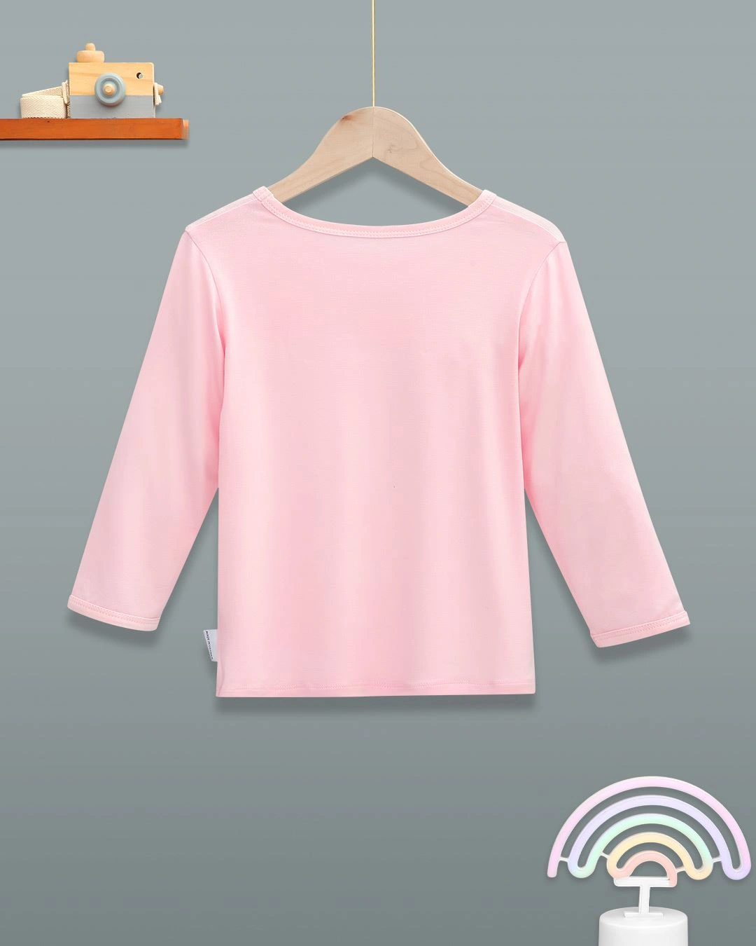 Bộ tay dài bé gái BabyMommy phối bèo màu trắng - hồng 3