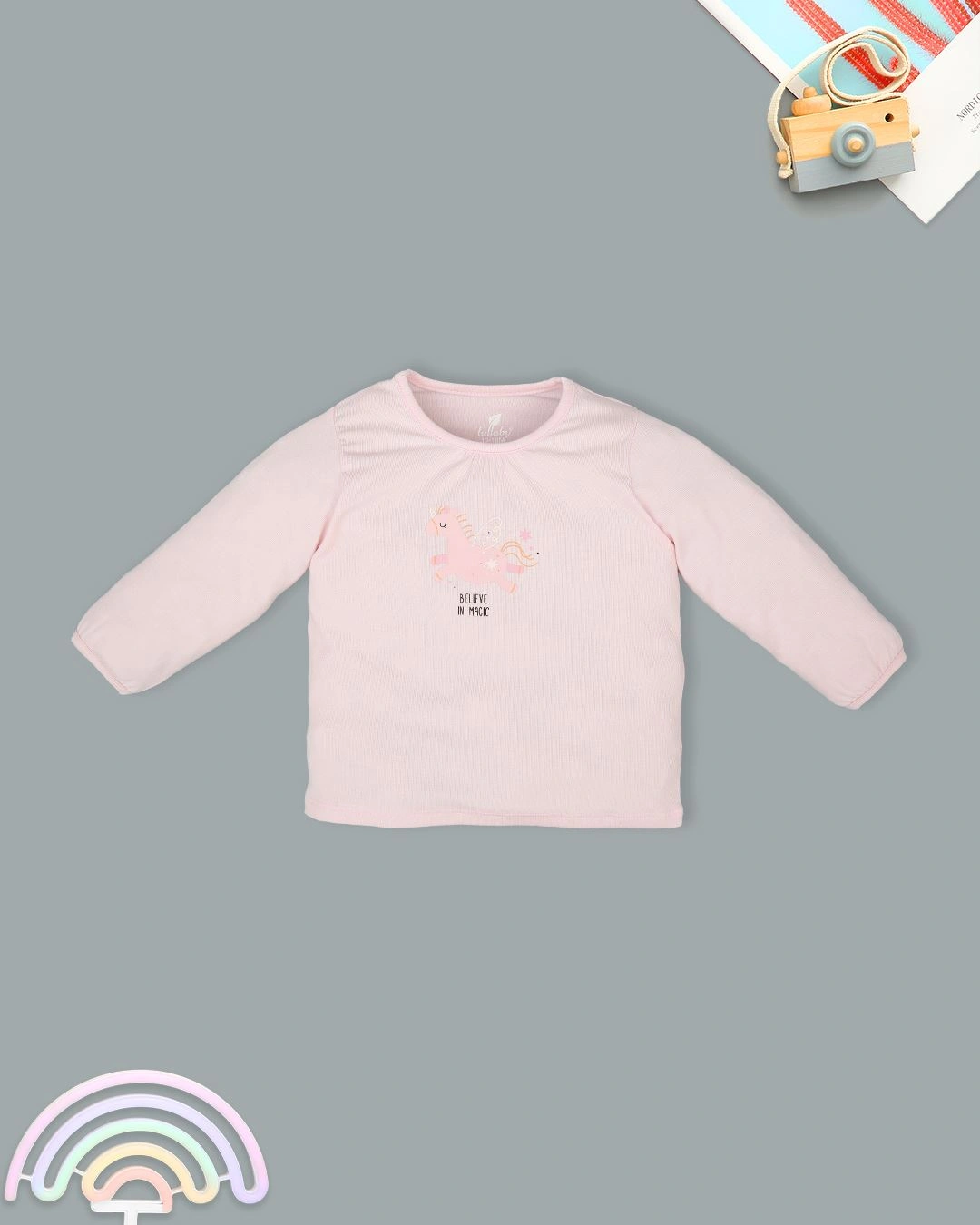 Bộ tay dài bé gái Lullaby NH720R màu hồng 2