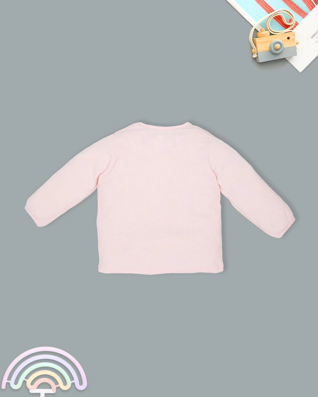 Bộ tay dài bé gái Lullaby NH720R màu hồng 3