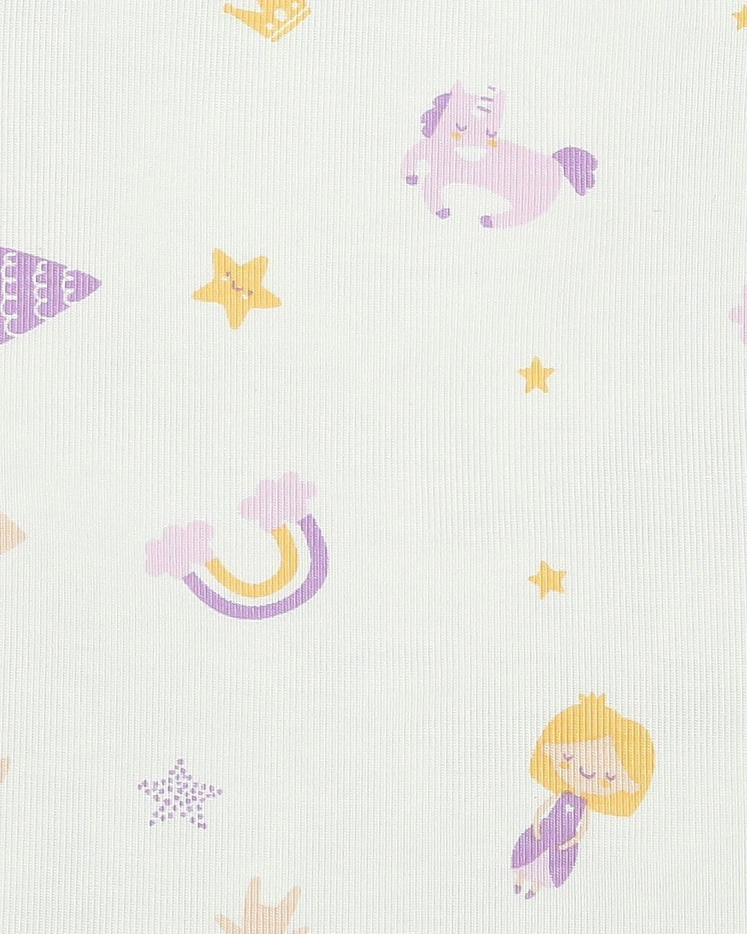 Bộ tay dài bé gái Lullaby NH720R màu trắng - tím 6