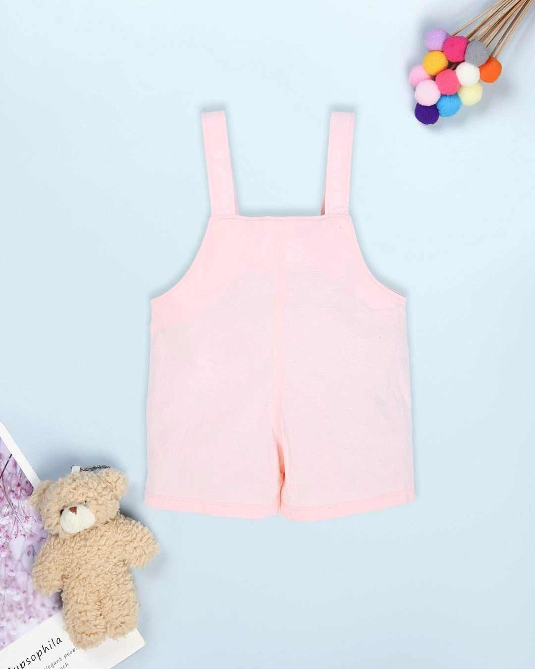 Bodysuit bé gái Pony Kids kèm áo in dép màu hồng - trắng 3