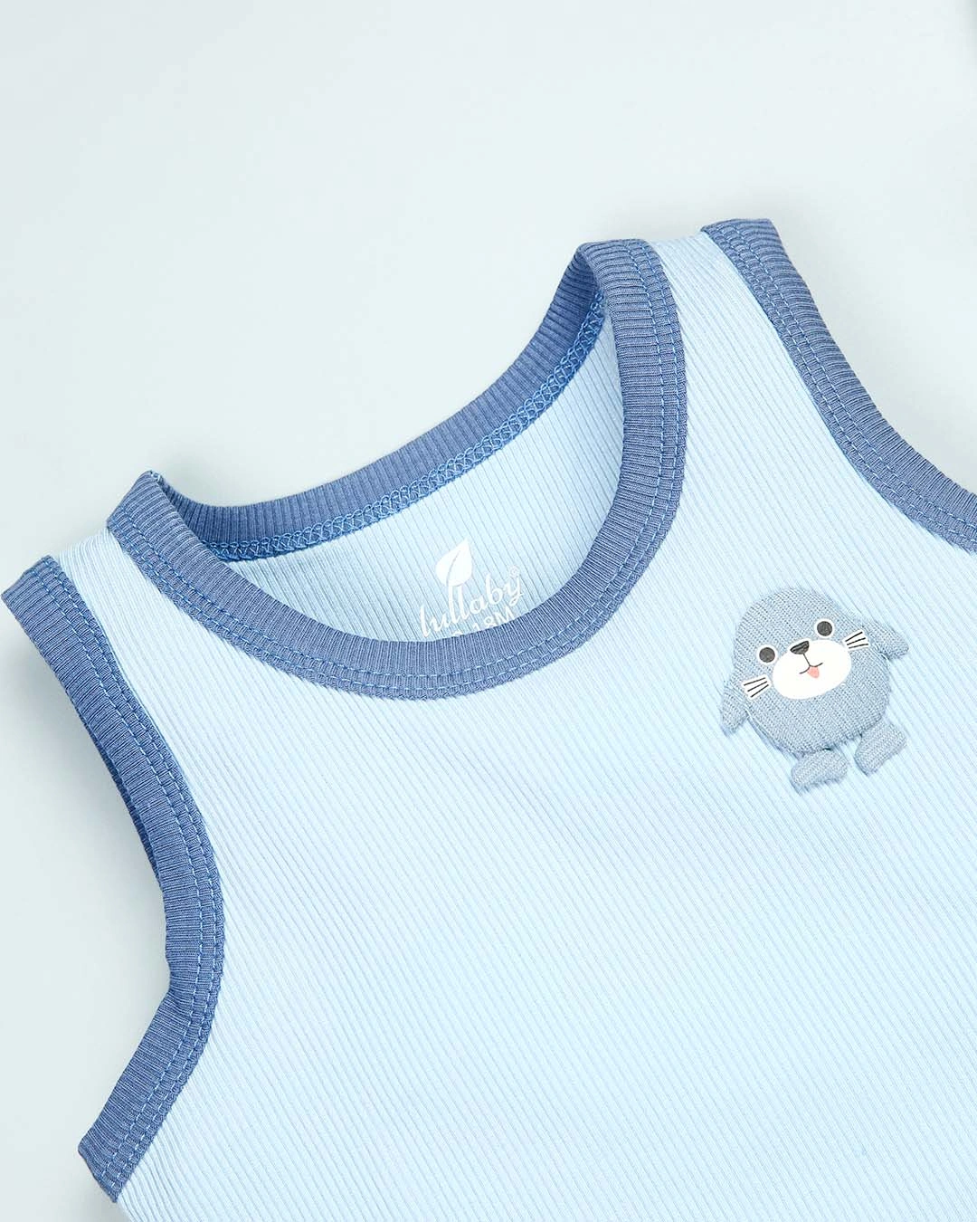 Bộ sát nách bé trai Lullaby NH952R màu xanh dương 4