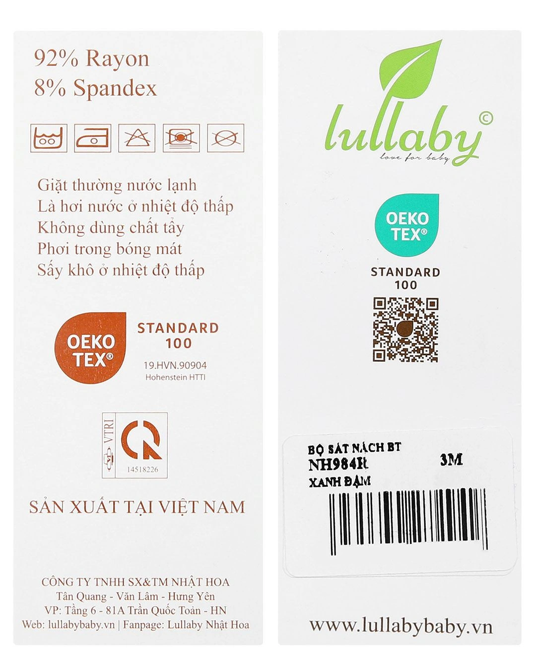 Bộ sát nách bé trai Lullaby NH984R màu nâu 19