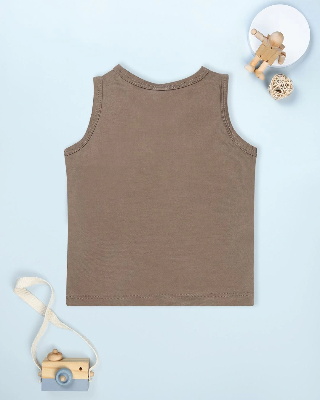 Bộ sát nách bé trai Lullaby NH984R màu nâu 3