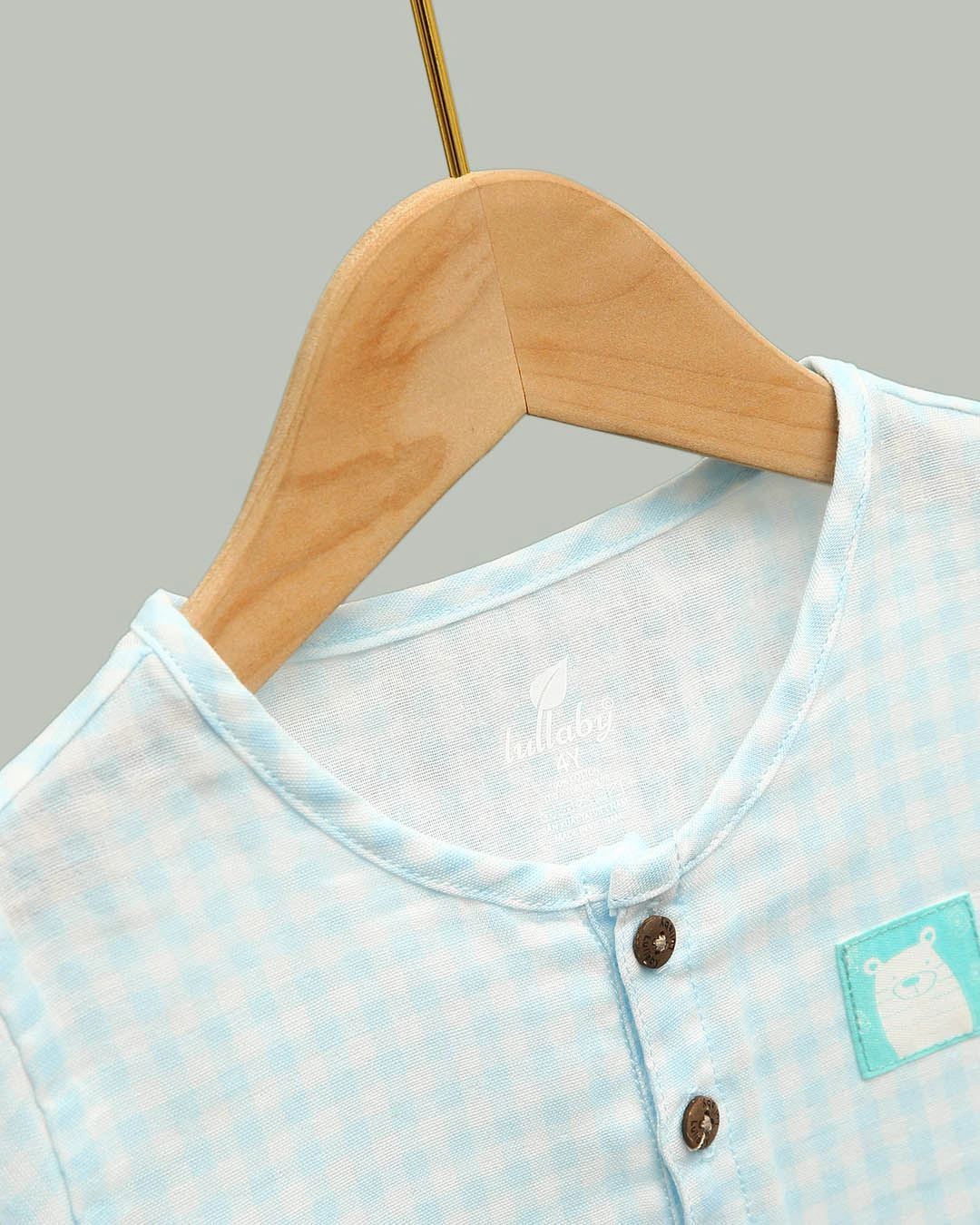 Bộ tay ngắn bé trai Lullaby NH936R màu trắng - xanh dương 4