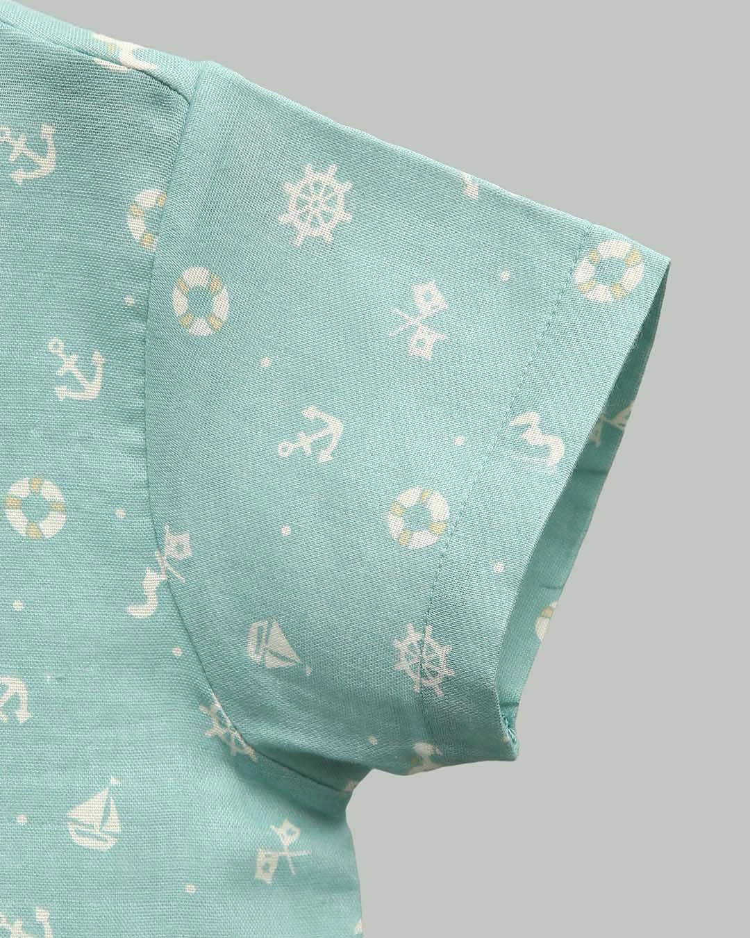 Bộ tay ngắn bé trai Lullaby NH936R màu trắng - xanh dương 16