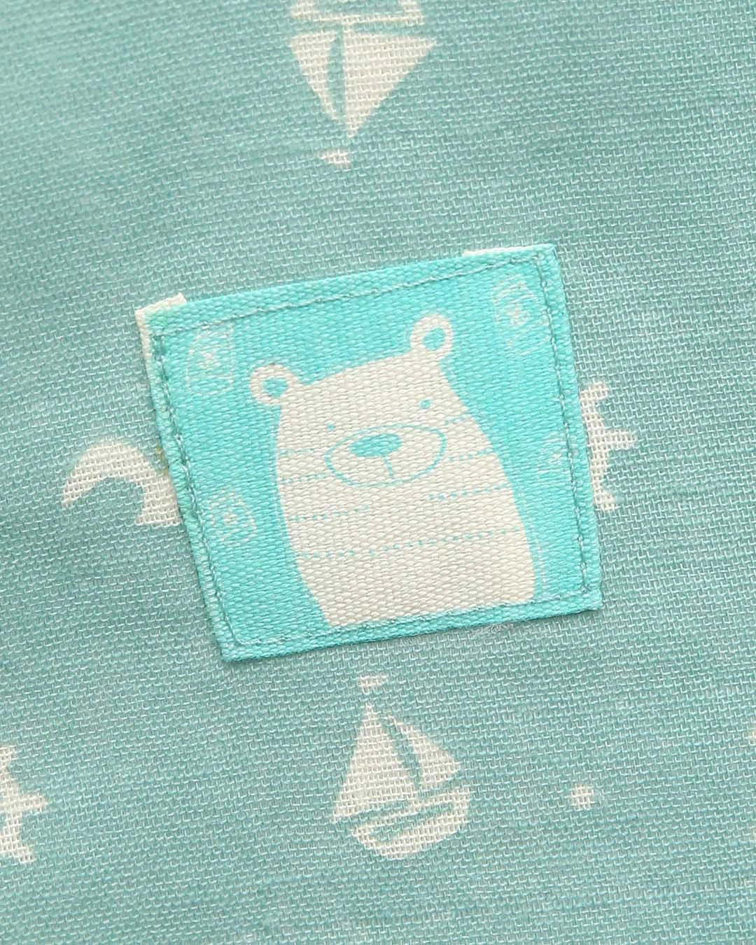 Bộ tay ngắn bé trai Lullaby NH936R màu trắng - xanh dương 17