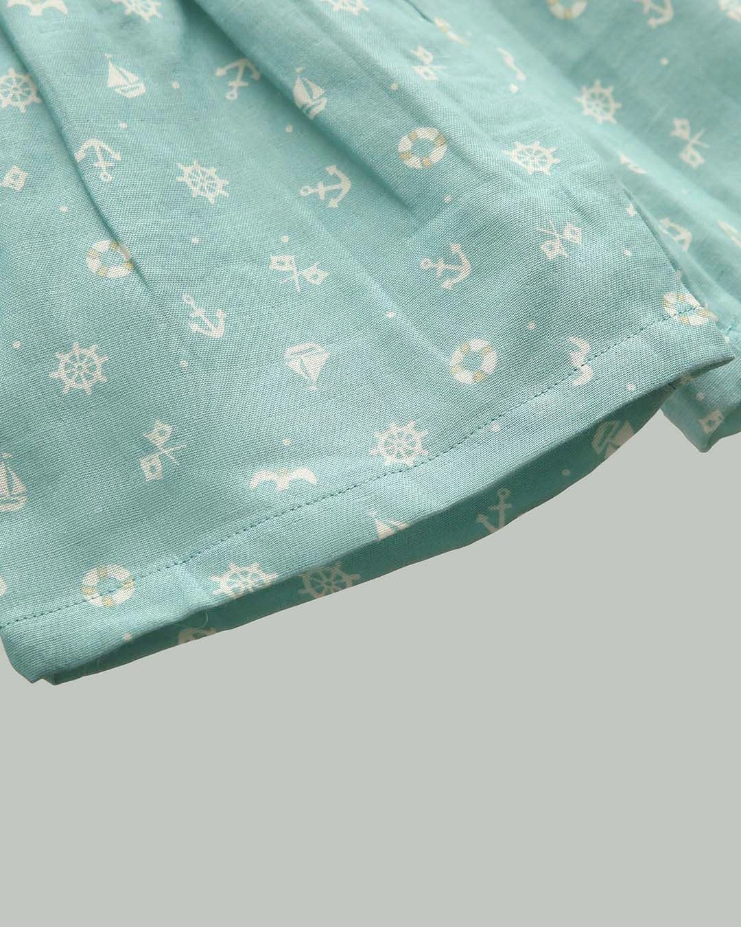 Bộ tay ngắn bé trai Lullaby NH936R màu trắng - xanh dương 20