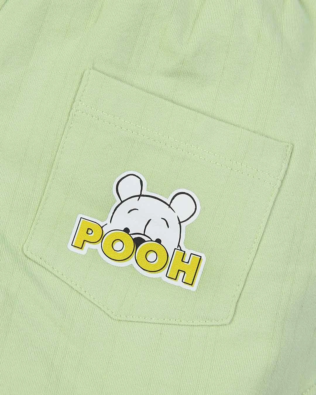 Bộ tay ngắn bé trai Pony Kids in gấu Pooh màu trắng - nâu 28