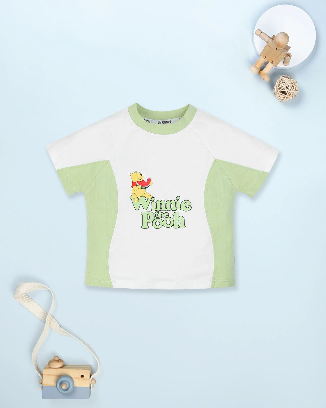 Bộ tay ngắn bé trai Pony Kids in gấu Pooh màu trắng - nâu 17